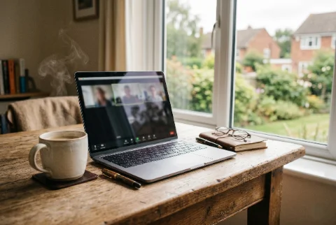 Sesión de psicoterapia online por videollamada